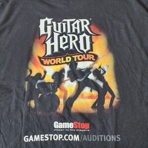 Vintage guitar hero game stop tee xl